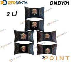 BOYUN YASTIĞI DERİ KAPİTONELİ OSMANLI TUĞRA 2 Lİ