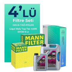 MANN Renault Captur 1.5 Dizel BlueDCi Filtre Bakım Seti Liqui Moly Motor Yağlı (2020-2022) 4 Lü