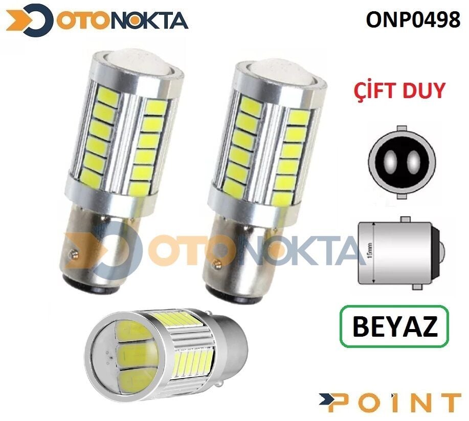 AMPÜL STOP 93 ÇİFT DUY 33 LED BEYAZ POİNT