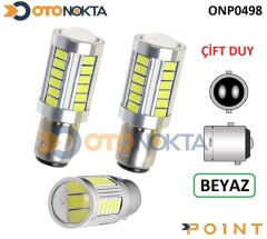 AMPÜL STOP 93 ÇİFT DUY 33 LED BEYAZ POİNT