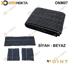 MİNDER KİLİM DÖŞEME SERME 2+1 3LÜ SİYAH BEYAZ