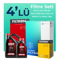 Filtron Peugeot Expert 1.5 Dizel Filtre Bakım Seti Motul Motor Yağlı (2017-2025) 4 Lü