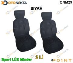 MİNDER SPORT LÜX 2 Lİ ALKANTRA KUMAŞ  SİYAH