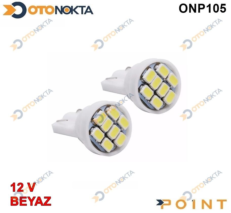 PARK AMPÜLÜ 8 LED BEYAZ 12V POİNT