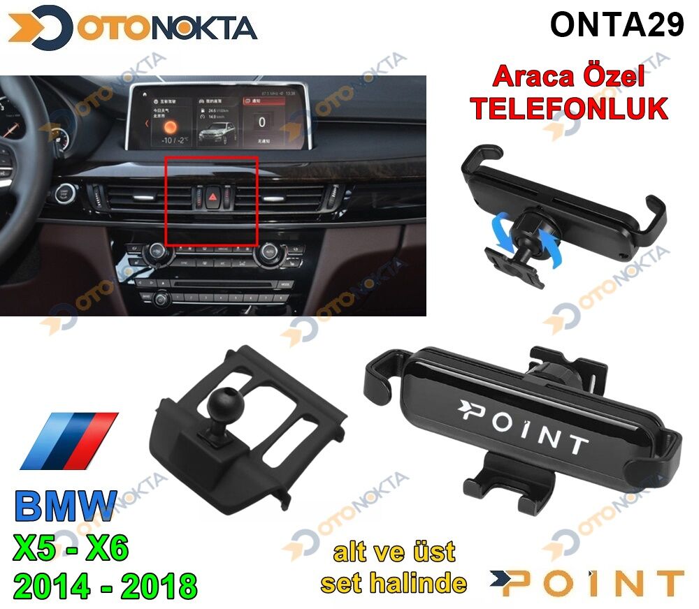 ARACA ÖZEL TELEFON TUTUCU BMW X5€X6 2014-2018 POİN