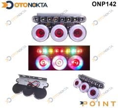 STOP LED 7 RENKLİ DÖNERLİ YUVARLAK 12V POİNT