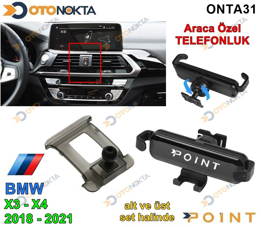 ARACA ÖZEL TELEFON TUTUCU BMW X3-X4 2018-2021 POİN