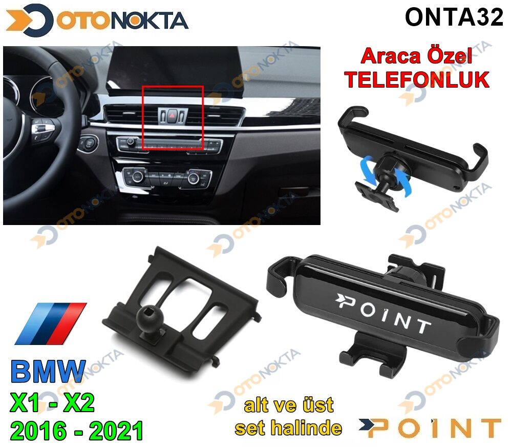 ARACA ÖZEL TELEFON TUTUCU BMW X1-X2 2016-2020 POİN