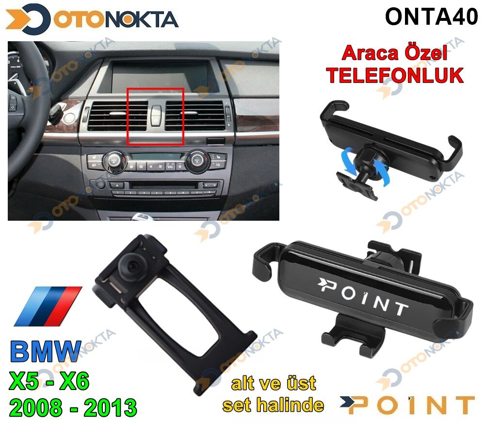 ARACA ÖZEL TELEFON TUTUCU BMW X5-X6 2008-13 POİNT