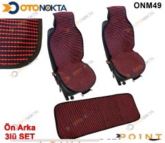 MİNDER SERME 3 LÜ ULTRA KALİTE KIRMIZI SİYAH YERLİ