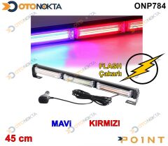 ÇAKAR LAMBA ORTA 3 LÜ COB  LED KIRMIZI MAVİ POİNT