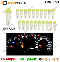 AMPÜL GÖSTERGE LEDLİ T5 BEYAZ PAKET 20 Lİ POİNT