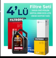 Filtron Hyundai Bayon 1.4 Benzinli Filtre Bakım Seti Motul Motor Yağlı (2021-2023) 4 Lü