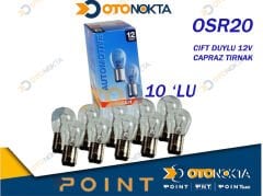 AMPÜL 1016 ÇİFT DUYLU 12V 7528 ÇAPRAZ TIRNAK OSRAM