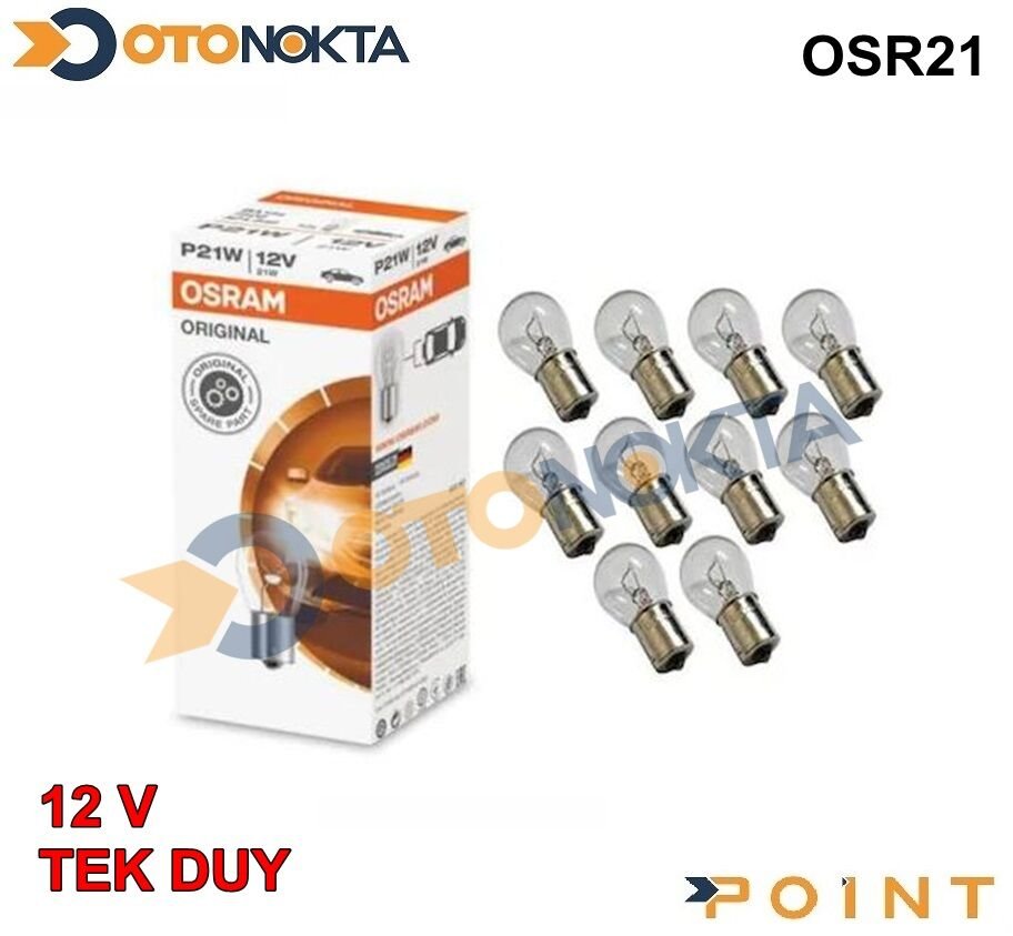 AMPÜL OSRAM 93 12V21W BA15S 7506 NORMAL 10LU