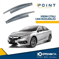 CAM RÜZGARLIĞI 4 LÜ KROMLU HONDA CİVİC 2016 POİNT