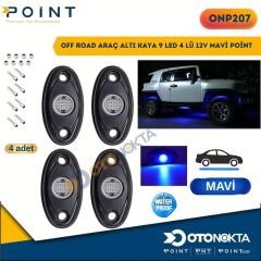 OFF ROAD ARAÇ ALTI KAYA 9 LED 4 LÜ 12V MAVİ POİNT
