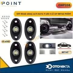 OFF ROAD ARAÇ ALTI KAYA 9 LED 4 LÜ 12V BEYAZ POİNT