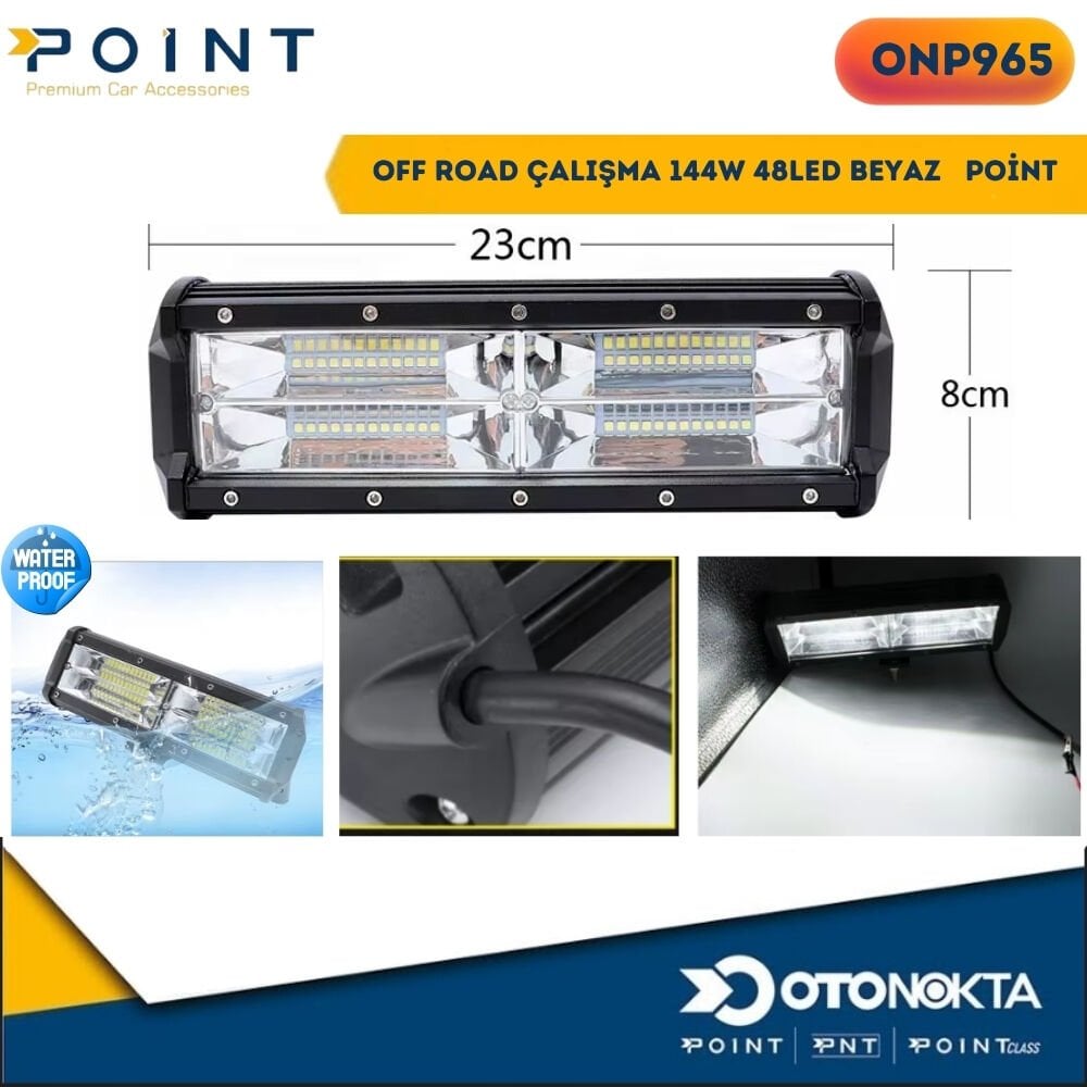 OFF ROAD ÇALIŞMA 144W 48LED BEYAZ   POİNT
