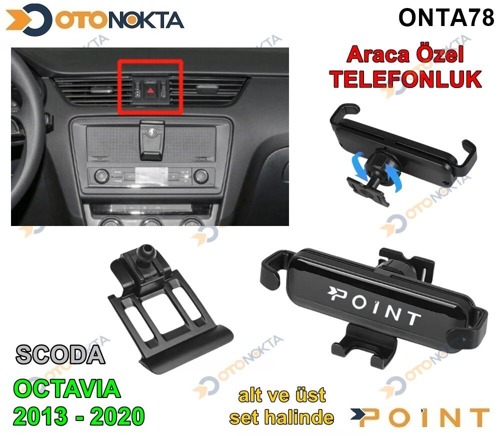 ARACA ÖZEL TELEFON TUTUCU OCTAVİA 2013-2020 POİNT