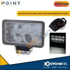 OFF ROAD ÇALIŞMA  SİS 8 LED KARE MERCEKLİ POİNT