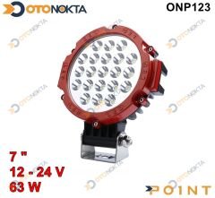 OFF ROAD 21 MERÇEK LED KIRMIZI 63W 7 İ METAL POİNT