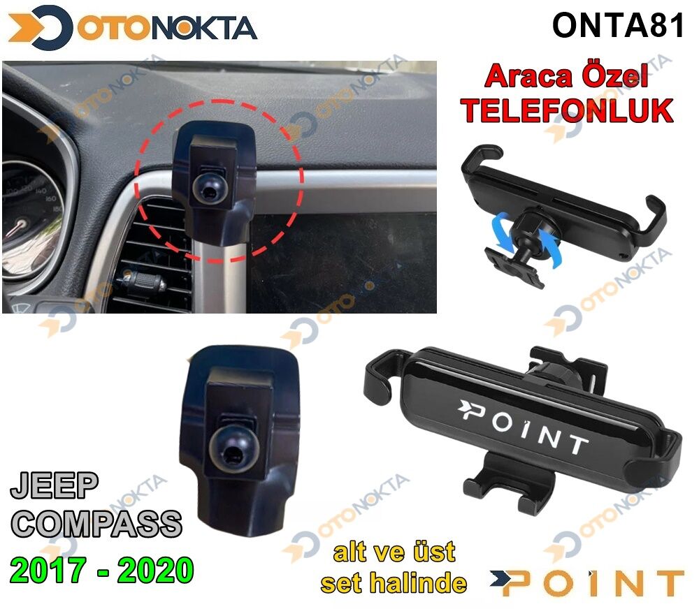 ARACA ÖZEL TELEFON TUTUCU  JEEP COMPASS 17-20 POİN