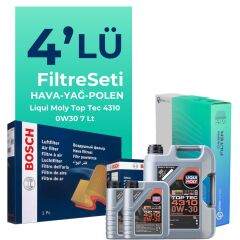 BOSCH Peugeot Boxer 2.0 Dizel BlueHDi Filtre Bakım Seti Liqui Moly Motor Yağlı (2015-2020) 4 Lü