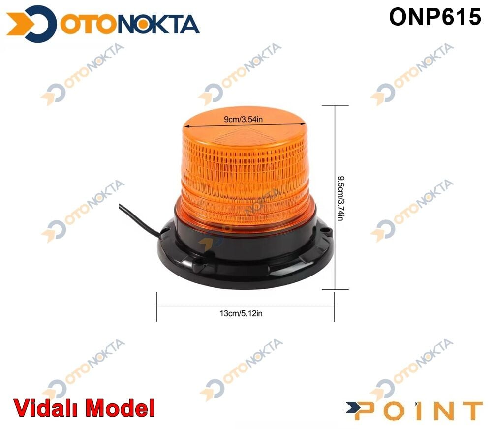 ÇAKAR TEPE LAMBASI SARI 12V€24V VİDALI