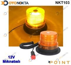 TEPE LAMBASI MIKNATISLI ÇAKARLI LEDLİ SARI 12-24V