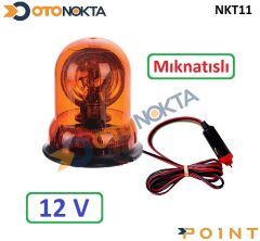 TEPE LAMBASI MIKNATISLI SARI 12V EMR03