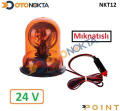 TEPE LAMBASI MIKNATISLI SARI 24V EMR04