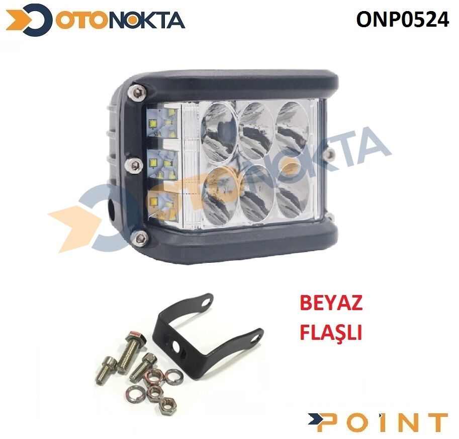 OFF ROAD ÇALIŞMA  KARE 12 LED BEYAZ ÇAKAR POİNT