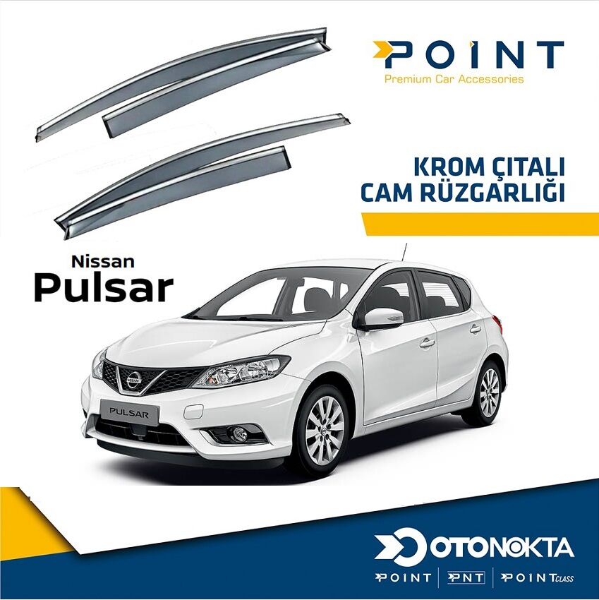 CAM RÜZGARLIĞI 4 LÜ KROMLU NİSSAN PULSAR 14> POİNT