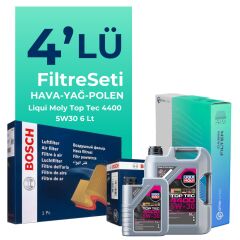 BOSCH Nissan Qashqai 1.5 Dizel Filtre Bakım Seti Liqui Moly Motor Yağlı (2018-2021) 4 Lü