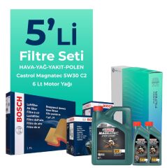 BOSCH Land Rover Evoque 2.2 Dizel Filtre Bakım Seti Castrol Motor Yağlı (2012-2014) 5 Li