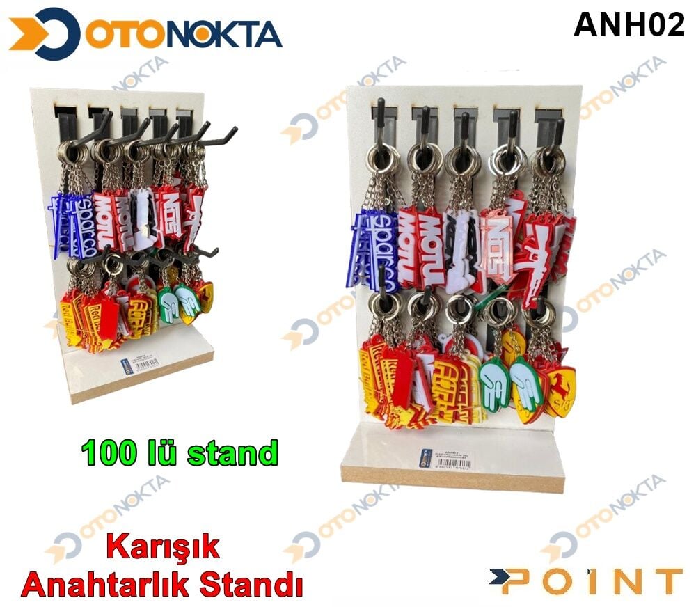 PLEXİ ANAHTARLIK 100 ADET KARIŞIK STAND