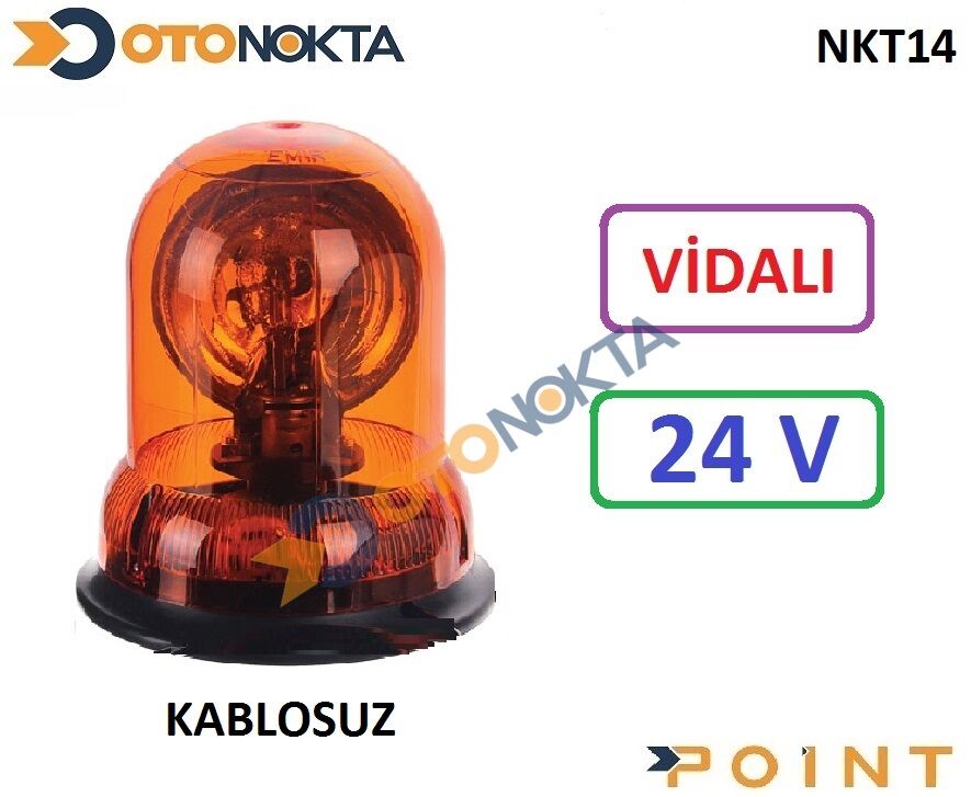 TEPE LAMBASI VİDALI SARI 24V EMR02