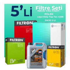 Filtron Mazda CX-3 1.5 Skyactiv Filtre Bakım Seti Liqui Moly Motor Yağlı (2015-2018) 5 Li