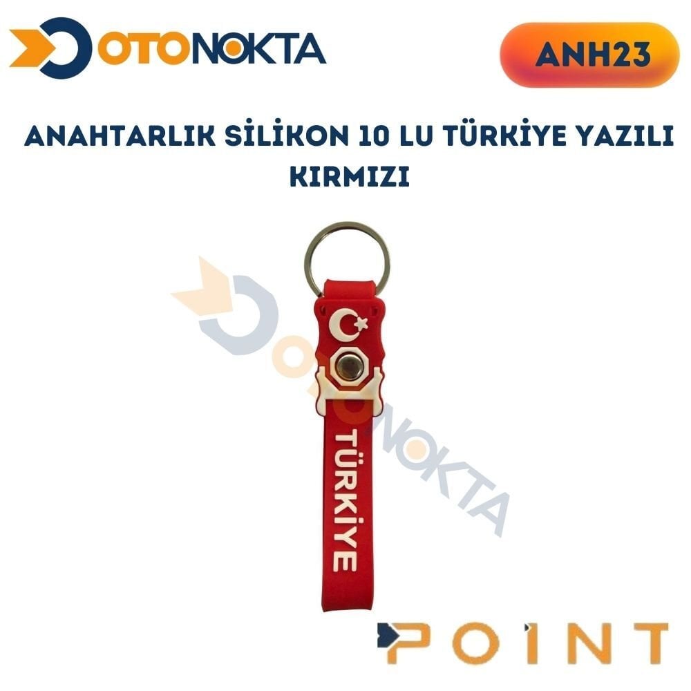 ANAHTARLIK SİLİKON 10 LU TÜRKİYE YAZILI KIRMIZI
