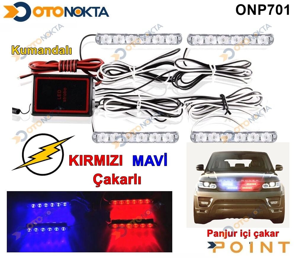 ÇAKAR LAMBA PANJUR İÇİ 4 LÜ  KIRMIZI MAVİ POİNT