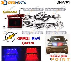 ÇAKAR LAMBA PANJUR İÇİ 4 LÜ  KIRMIZI MAVİ POİNT