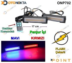 ÇAKAR LAMBA PANJUR İÇİ 2 Lİ KUMANDA BEYAZ MAVİ POİ