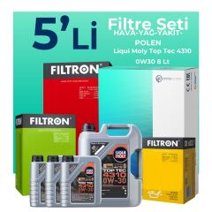 Filtron Peugeot Expert 2.0 Dizel Filtre Bakım Seti Liqui Moly Motor Yağlı (2017-2024) 5 Li