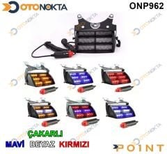 CAM ÖNÜ ÇAKAR LAMBA 18LED MAVI BEYAZ KIRMIZI POİNT