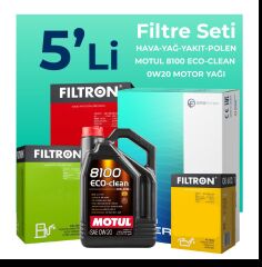 Filtron Alfa Romeo Tonale 1.6 Dizel Filtre Bakım Seti Motul Motor Yağlı (2022-2024) 5 Li