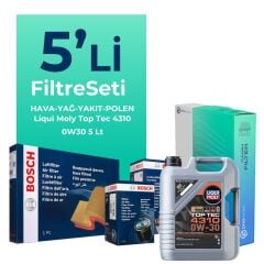 BOSCH Ford Focus 1.5 Dizel Filtre Bakım Seti Liqui Moly Motor Yağlı (2014-2017) 5 Li