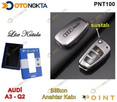 ANAHTARLIK KABI SİLİKONLU GRİ AUDİ MODEL 1 POİNT