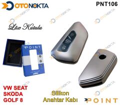 ANAHTARLIK KABI SİLİKONLU GRİ VW MODEL 5 POİNT