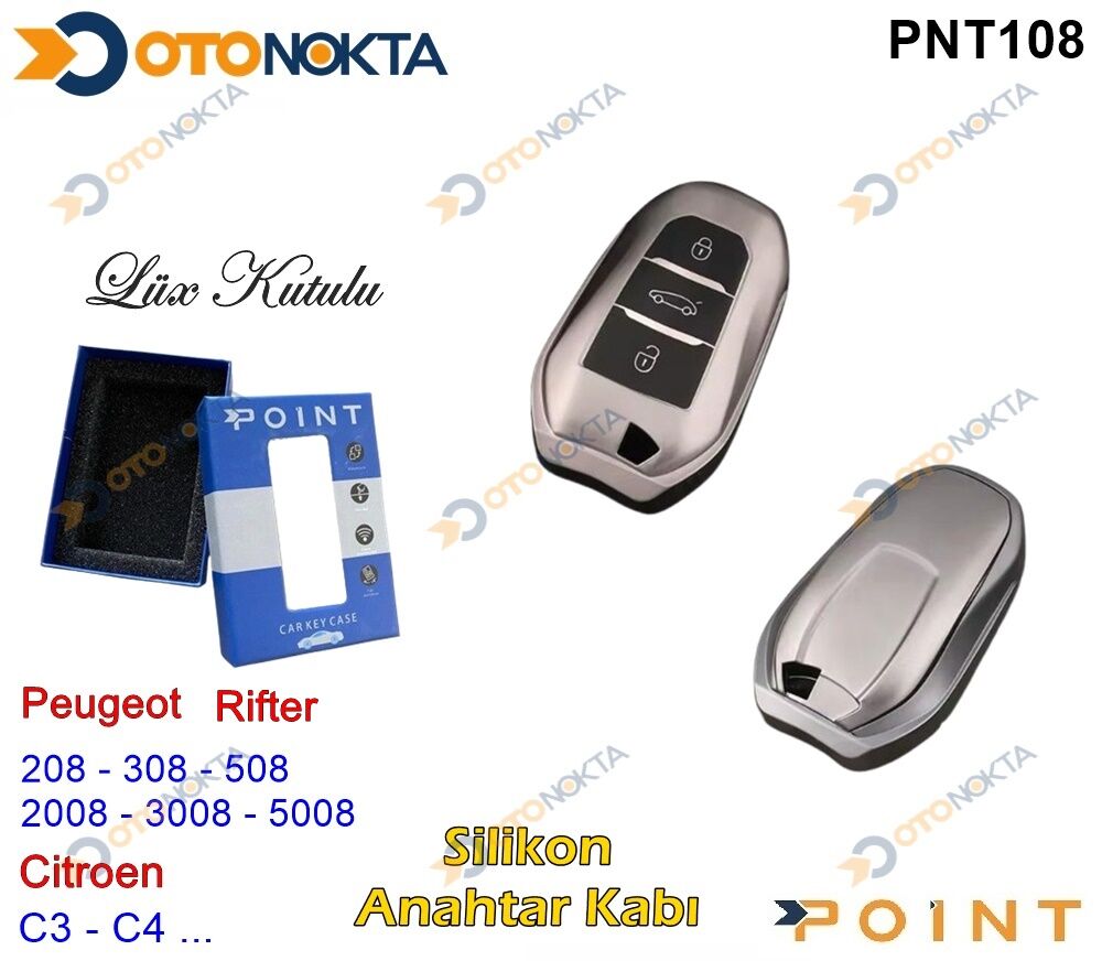 ANAHTARLIK KABI SİLİKONLU GRİ PEJO MODEL 1 POİNT